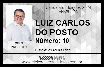 Candidato LUIZ CARLOS DO POSTO 2024 - ANAPU - Eleições