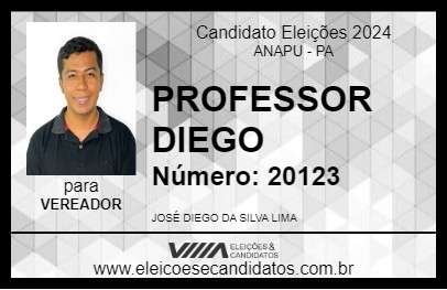 Candidato PROFESSOR DIEGO 2024 - ANAPU - Eleições