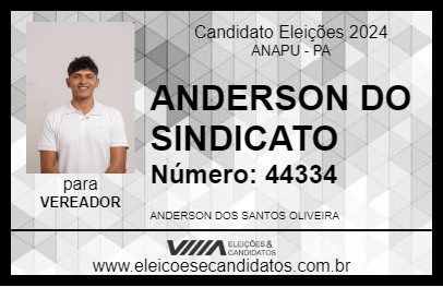 Candidato ANDERSON DO SINDICATO 2024 - ANAPU - Eleições