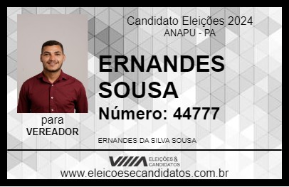 Candidato ERNANDES SOUSA 2024 - ANAPU - Eleições