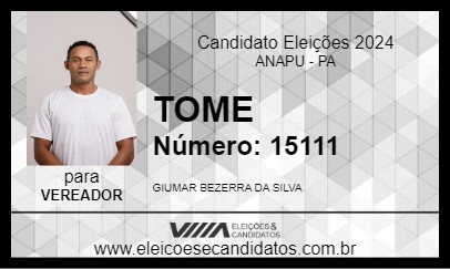 Candidato TOME 2024 - ANAPU - Eleições