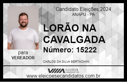 Candidato LORÃO DA CAVALGADA 2024 - ANAPU - Eleições