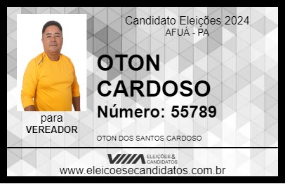 Candidato OTON CARDOSO 2024 - AFUÁ - Eleições