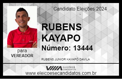 Candidato RUBENS KAYAPO 2024 - ANAPU - Eleições