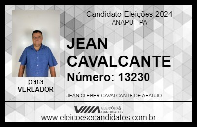 Candidato JEAN CAVALCANTE 2024 - ANAPU - Eleições