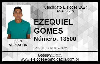 Candidato EZEQUIEL GOMES 2024 - ANAPU - Eleições