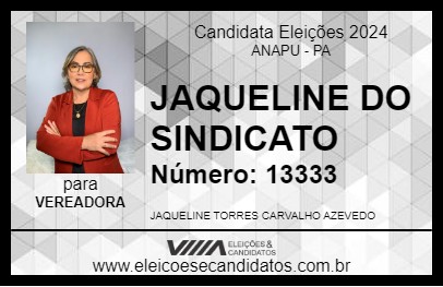 Candidato JAQUELINE DO SINDICATO 2024 - ANAPU - Eleições