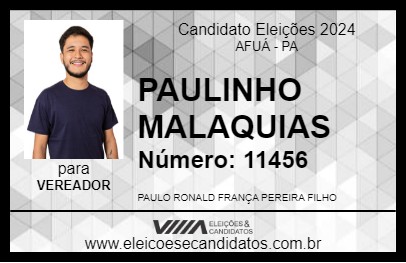 Candidato PAULINHO MALAQUIAS 2024 - AFUÁ - Eleições