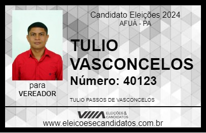 Candidato TULIO VASCONCELOS 2024 - AFUÁ - Eleições