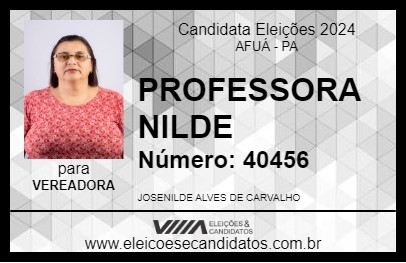 Candidato PROFESSORA NILDE 2024 - AFUÁ - Eleições