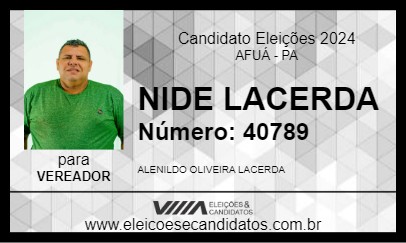 Candidato NIDE LACERDA 2024 - AFUÁ - Eleições