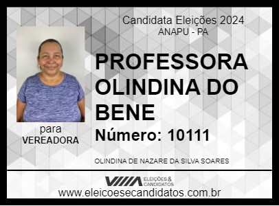 Candidato PROFESSORA OLINDINA DO BENE 2024 - ANAPU - Eleições