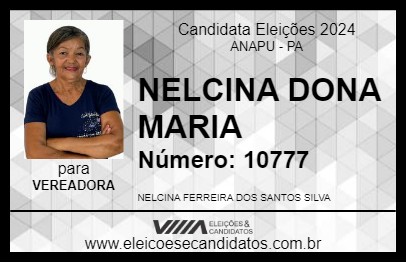 Candidato NELCINA  DONA MARIA 2024 - ANAPU - Eleições