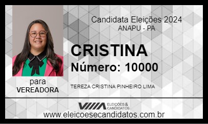 Candidato CRISTINA LIMA 2024 - ANAPU - Eleições