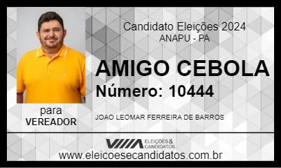 Candidato AMIGO CEBOLA 2024 - ANAPU - Eleições