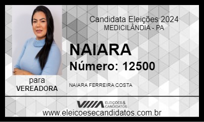 Candidato NAIARA 2024 - MEDICILÂNDIA - Eleições