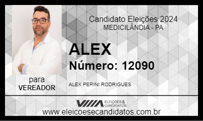 Candidato ALEX 2024 - MEDICILÂNDIA - Eleições