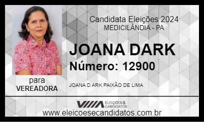 Candidato JOANA DARK 2024 - MEDICILÂNDIA - Eleições