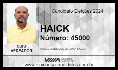 Candidato HAICK 2024 - PEIXE-BOI - Eleições