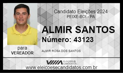 Candidato ALMIR SANTOS 2024 - PEIXE-BOI - Eleições