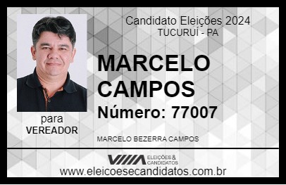 Candidato MARCELO CAMPOS 2024 - TUCURUÍ - Eleições