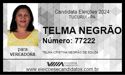 Candidato TELMA NEGRÃO 2024 - TUCURUÍ - Eleições