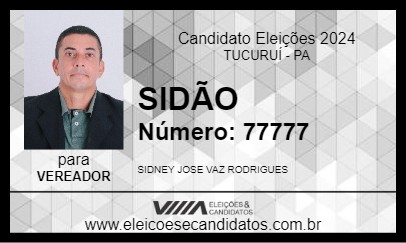 Candidato SIDÃO 2024 - TUCURUÍ - Eleições