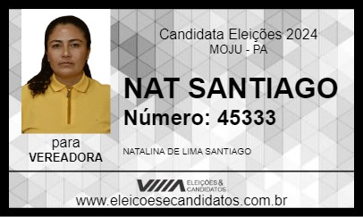 Candidato NAT SANTIAGO 2024 - MOJU - Eleições