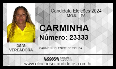 Candidato CARMINHA 2024 - MOJU - Eleições