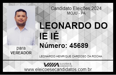 Candidato LEONARDO DO IE IÉ 2024 - MOJU - Eleições