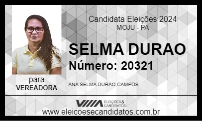 Candidato SELMA DURAO 2024 - MOJU - Eleições