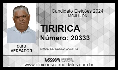 Candidato TIRIRICA 2024 - MOJU - Eleições