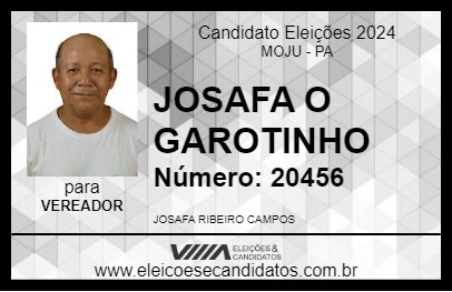 Candidato JOSAFA O GAROTINHO 2024 - MOJU - Eleições