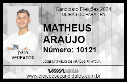 Candidato MATHEUS ARAÚJO 2024 - OEIRAS DO PARÁ - Eleições