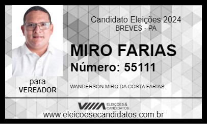 Candidato MIRO FARIAS 2024 - BREVES - Eleições