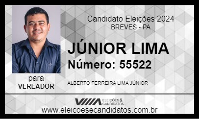 Candidato JÚNIOR LIMA 2024 - BREVES - Eleições