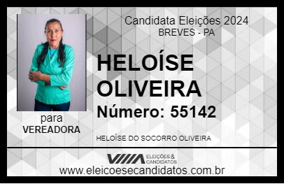 Candidato HELOÍSE OLIVEIRA 2024 - BREVES - Eleições