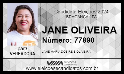 Candidato JANE OLIVEIRA 2024 - BRAGANÇA - Eleições