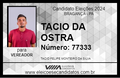 Candidato TACIO DA OSTRA 2024 - BRAGANÇA - Eleições