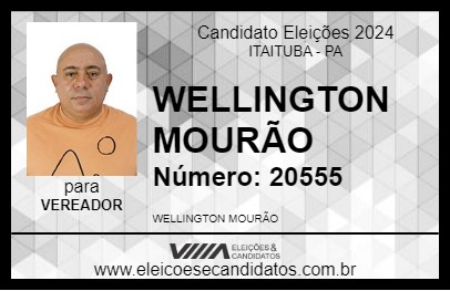 Candidato WELLINGTON MOURÃO 2024 - ITAITUBA - Eleições