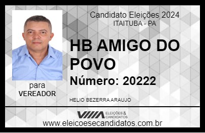 Candidato HB AMIGO DO POVO 2024 - ITAITUBA - Eleições