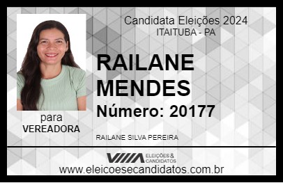 Candidato RAILANE MENDES 2024 - ITAITUBA - Eleições