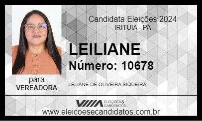 Candidato LELIANE SIQUEIRA 2024 - IRITUIA - Eleições