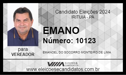 Candidato EMANO 2024 - IRITUIA - Eleições