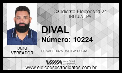 Candidato DIVAL 2024 - IRITUIA - Eleições