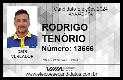 Candidato RODRIGO TENÓRIO 2024 - ANAJÁS - Eleições