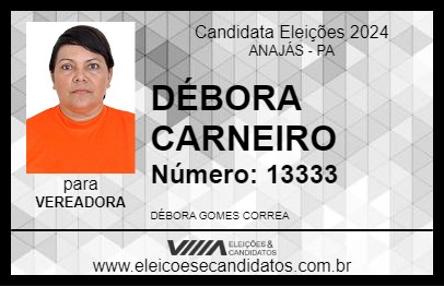 Candidato DÉBORA CARNEIRO 2024 - ANAJÁS - Eleições