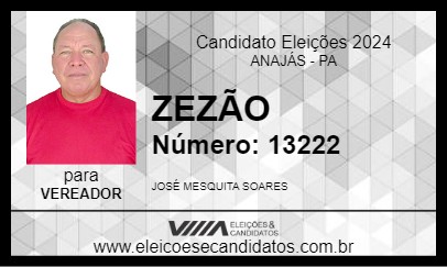 Candidato ZEZÃO 2024 - ANAJÁS - Eleições