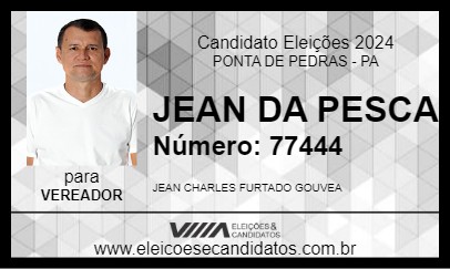 Candidato JEAN DA PESCA 2024 - PONTA DE PEDRAS - Eleições