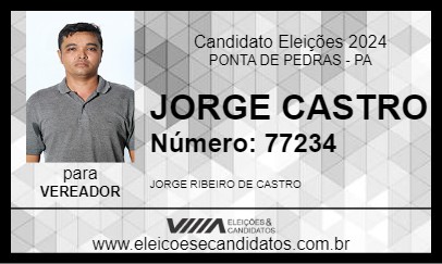 Candidato JORGE CASTRO 2024 - PONTA DE PEDRAS - Eleições